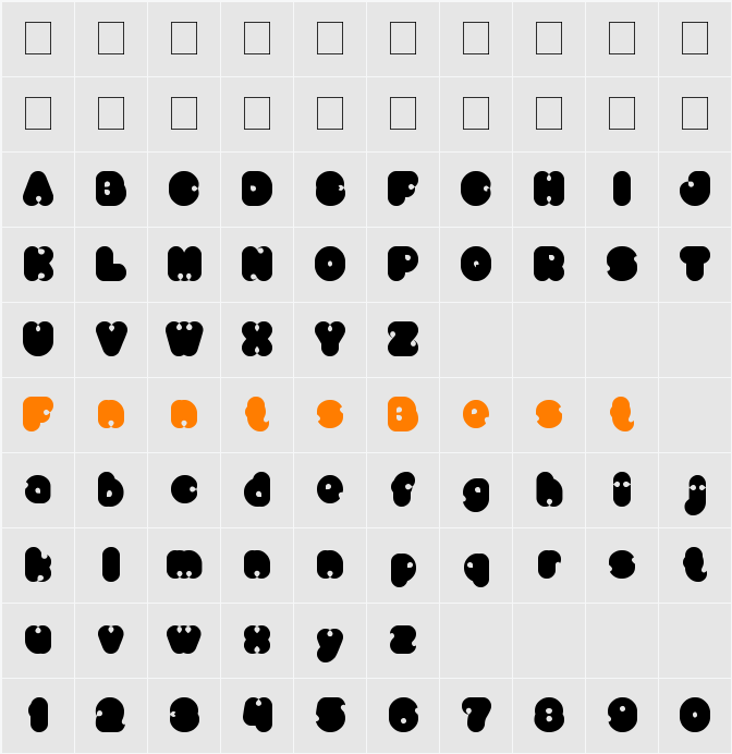 little think BIG IMPACT Character Map