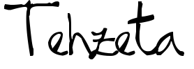 Tehzeta Font Image