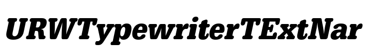 URWTypewriterTExtNar Font Image