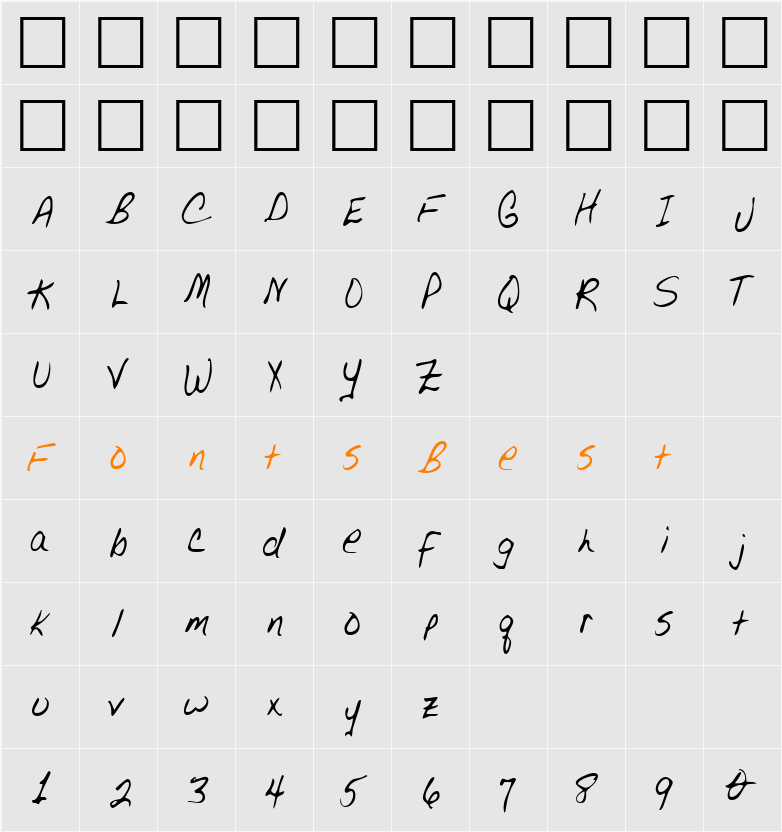 LEHN267 Character Map
