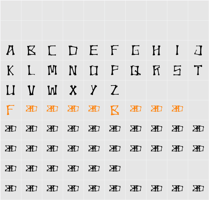 Bonez Demo Character Map