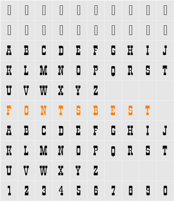 ZirkusD Character Map