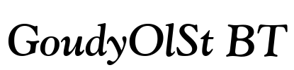 GoudyOlSt BT Font Image