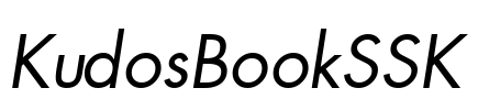 KudosBookSSK Font Image