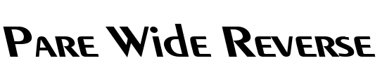 Pare Wide Reverse Font Image