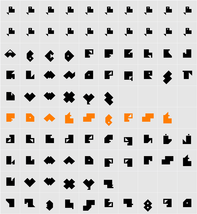 ePececito Character Map