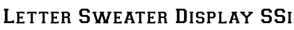 Letter Sweater Display SSi Font Image