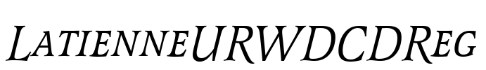 LatienneURWDCDReg Font Image