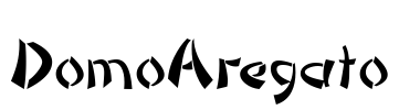 DomoAregato Font Image