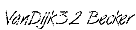 VanDijk32 Becker Font Image