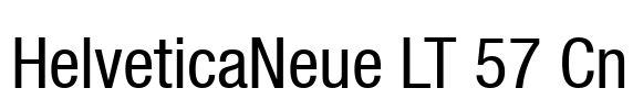 HelveticaNeue LT 57 Cn