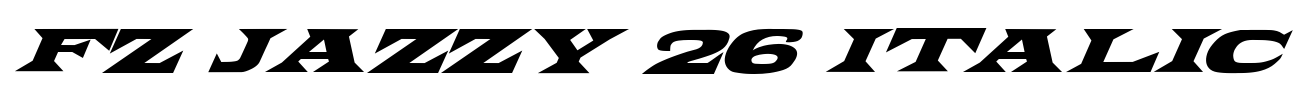 FZ JAZZY 26 ITALIC Font Image
