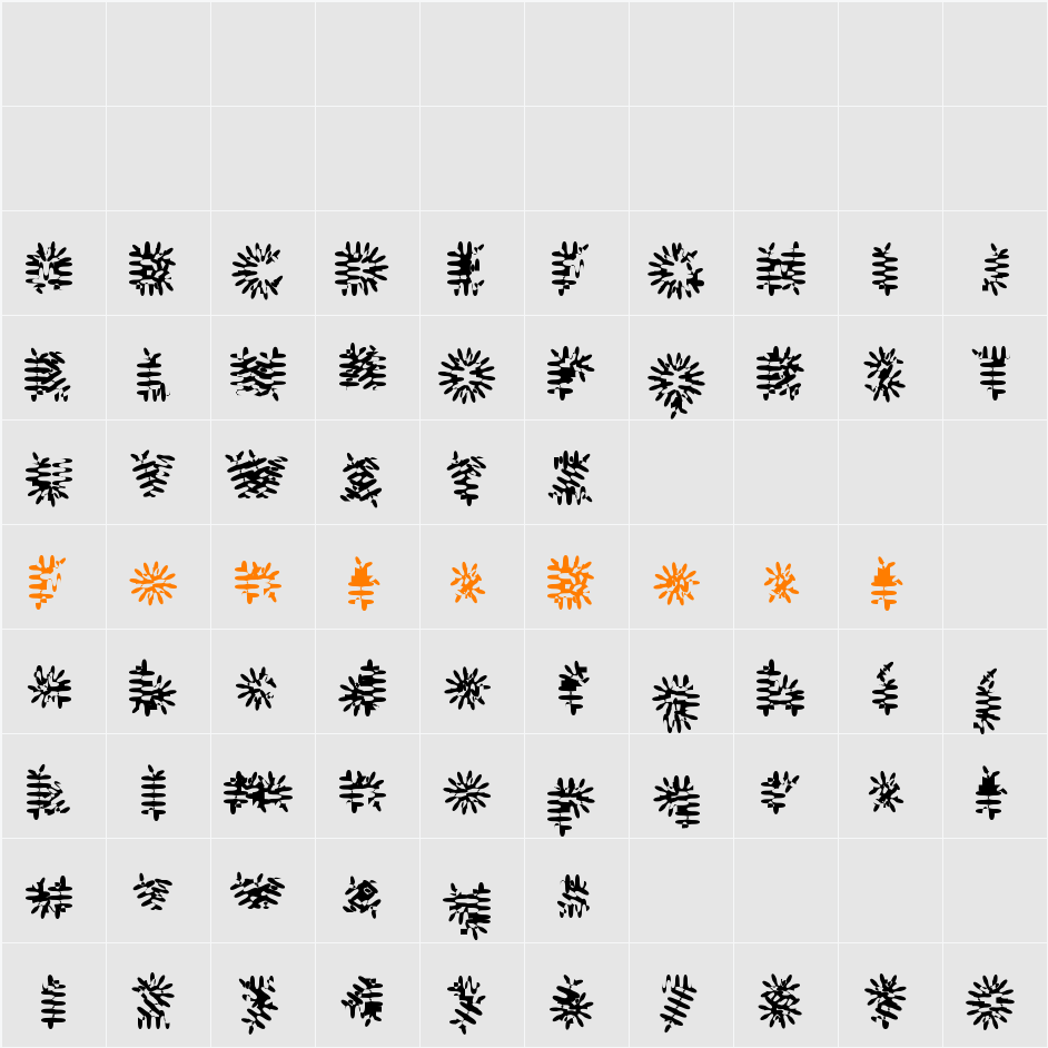 Gilgongo Pap Character Map
