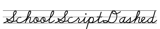 SchoolScriptDashed Font Image