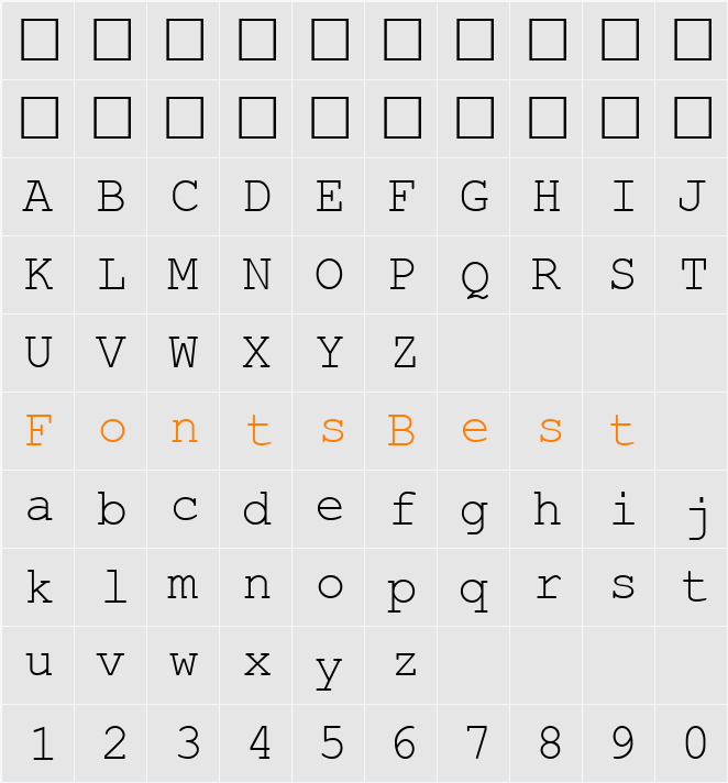 HellasCour Character Map