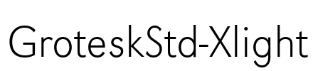 GroteskStd-Xlight Font Image