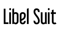 Libel Suit Font Image