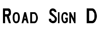 Road Sign D Font Image