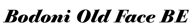Bodoni Old Face BE Font Image
