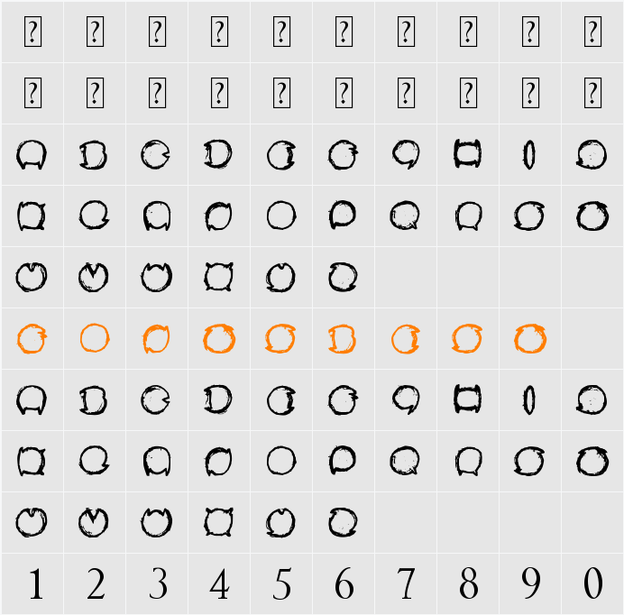 SupperzapperI Character Map