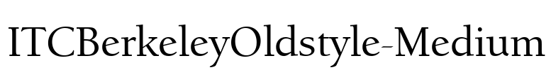 ITCBerkeleyOldstyle-Medium Font Image
