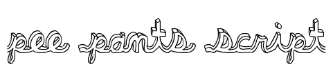 pee pants script Font Image