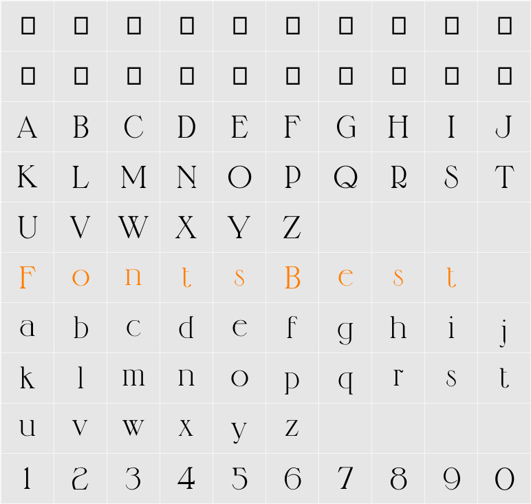 ManquisCP Character Map