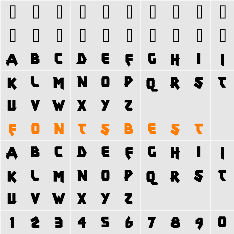 xar Character Map