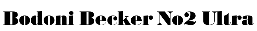 Bodoni Becker No2 Ultra