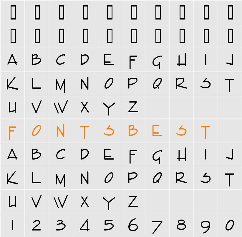 Enview Character Map