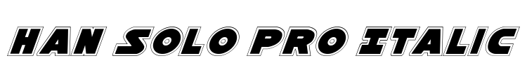 Han Solo Pro Italic Font Image