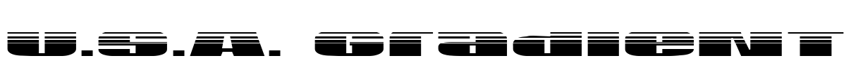 U.S.A. Gradient Font Image