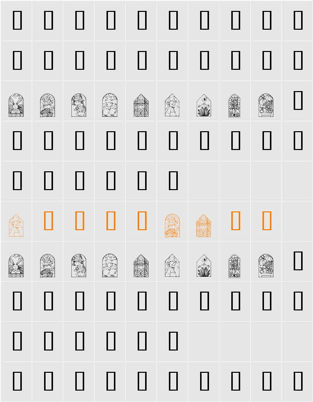KR Easter Windows Character Map