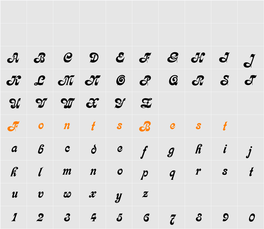 KateBecker Character Map