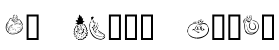 KR Happy Fruit Font Image