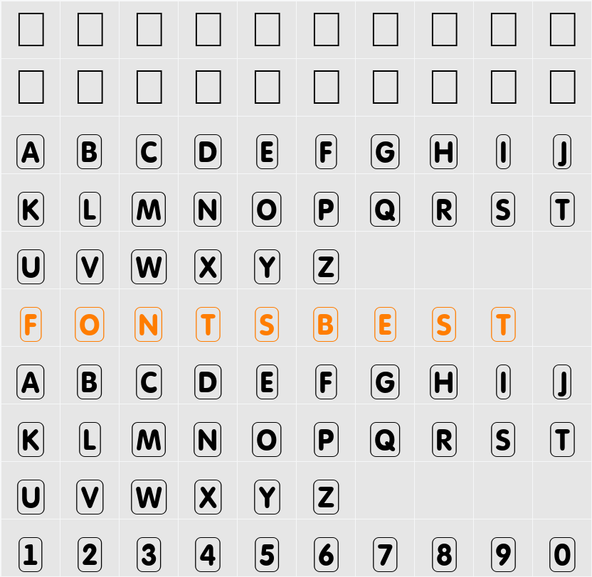 a_FuturaRoundTtlCmDFr Character Map