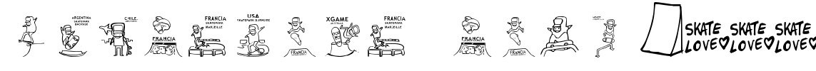skatelove ( tour 2009) Font Image