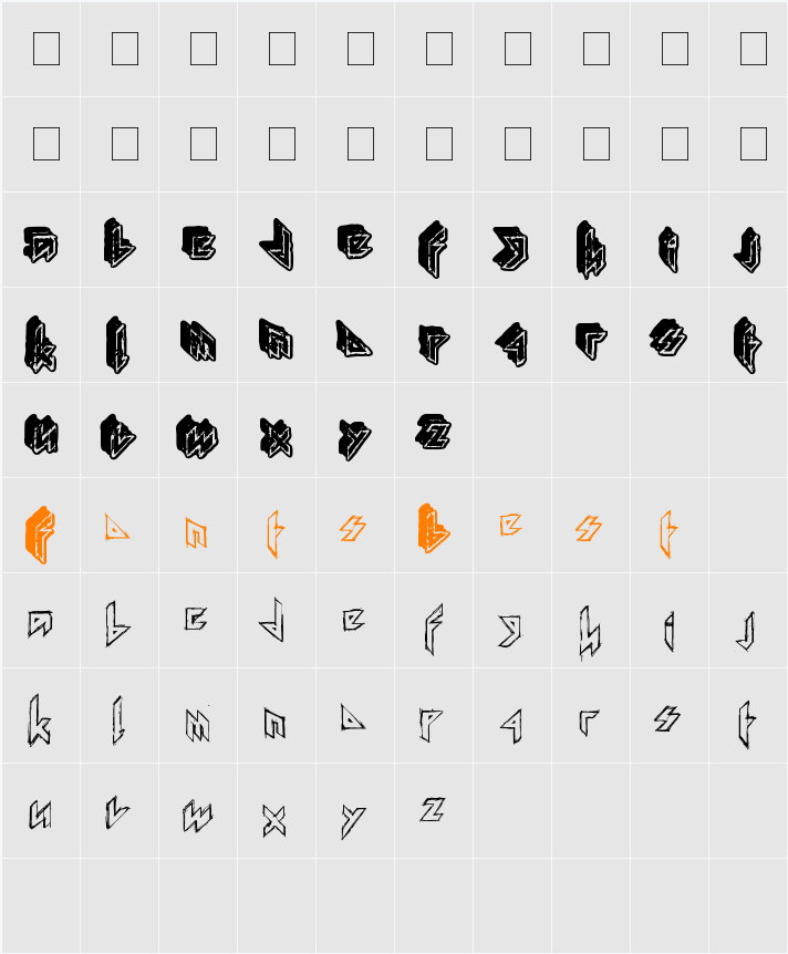 IRON MATHBOOK Character Map