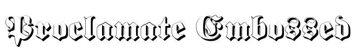 Proclamate Embossed Font Image
