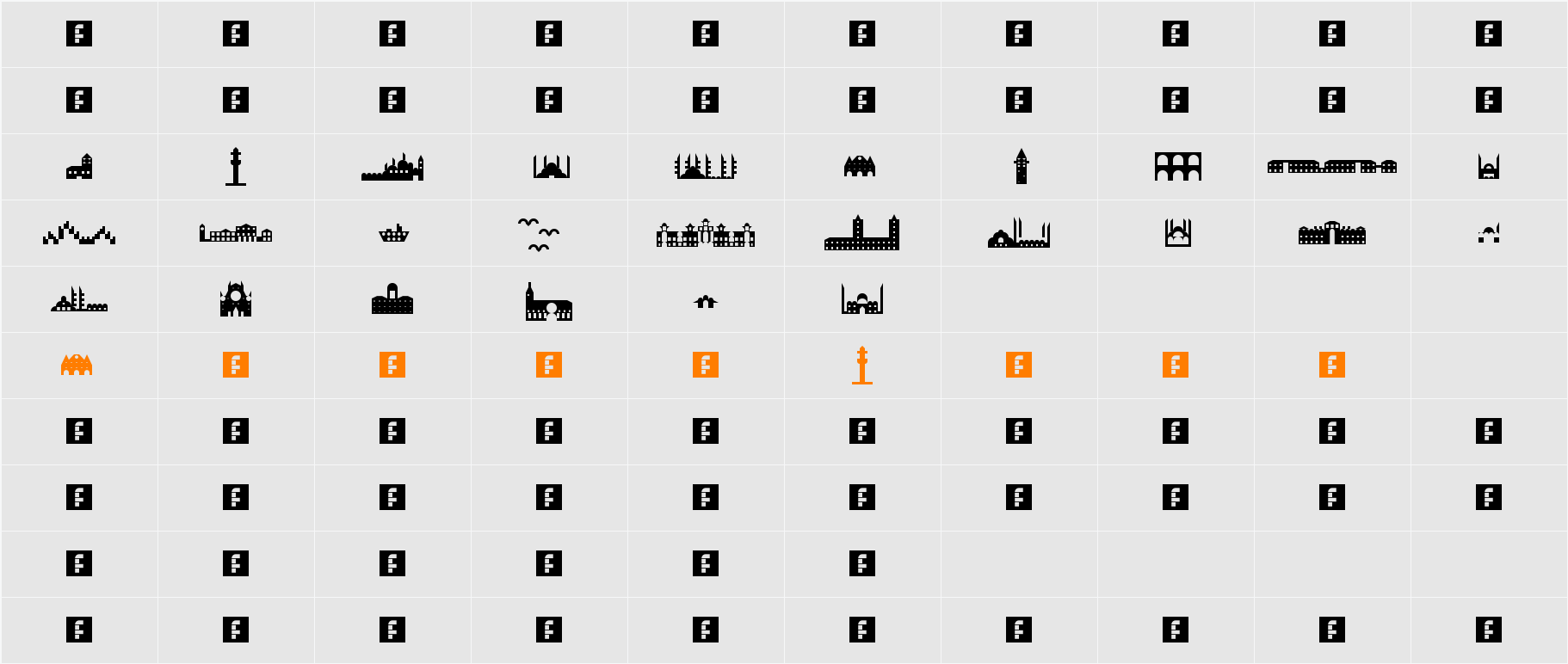 istanbul Character Map