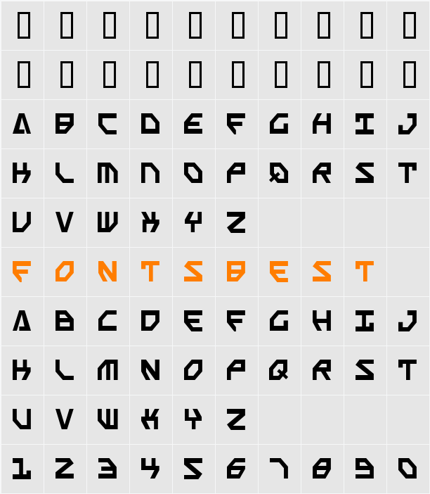 Scarab Script Character Map