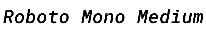 Roboto Mono Medium Font Image