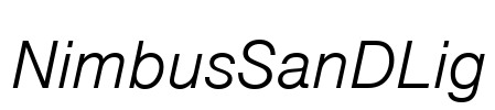 NimbusSanDLig Font Image
