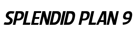 Splendid Plan 9 Font Image