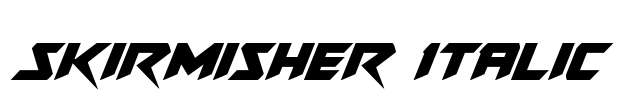 Skirmisher Italic Font Image