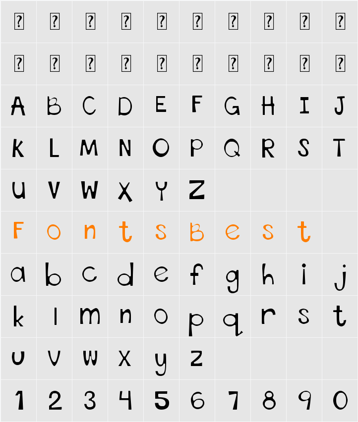 THIS FONT IS STRESSED - EURO Character Map