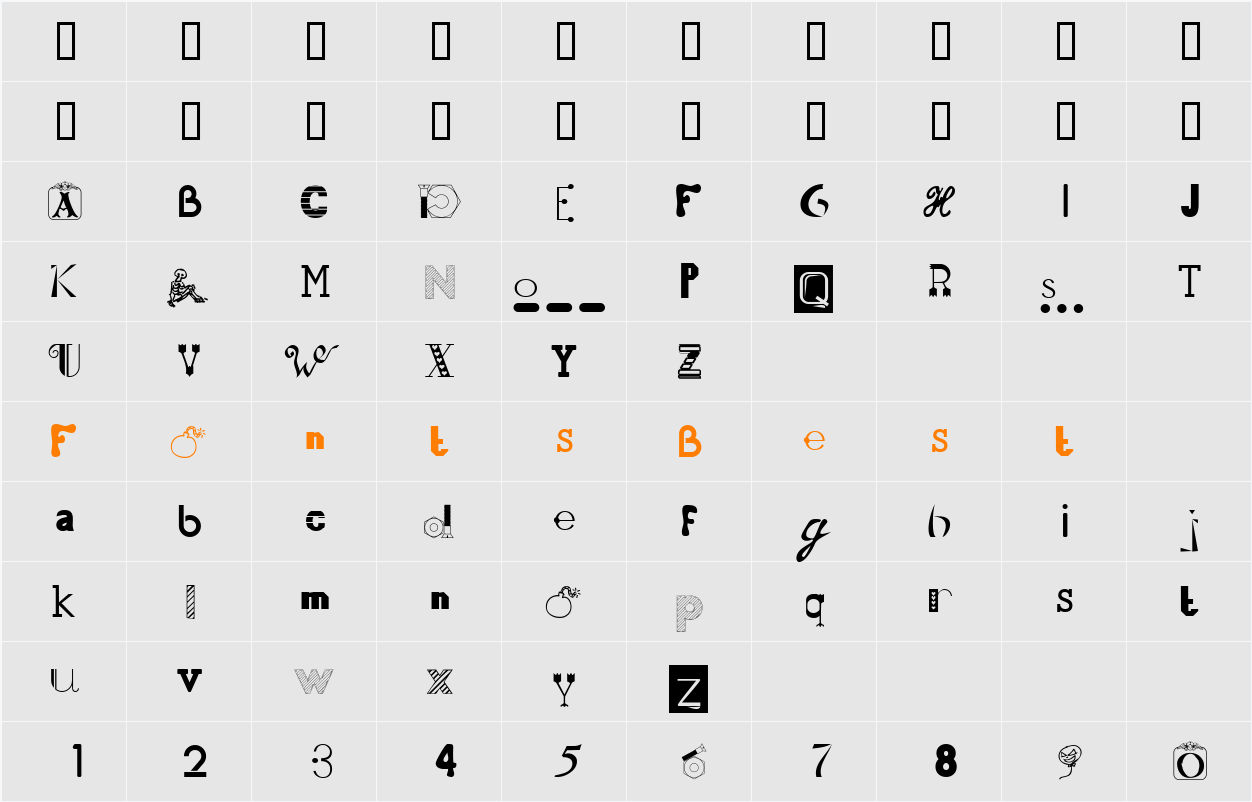 50 Fonts 2 Character Map