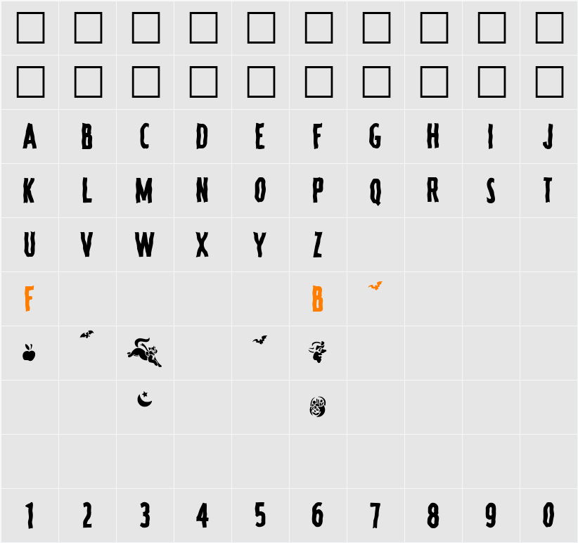 Spooky Character Map