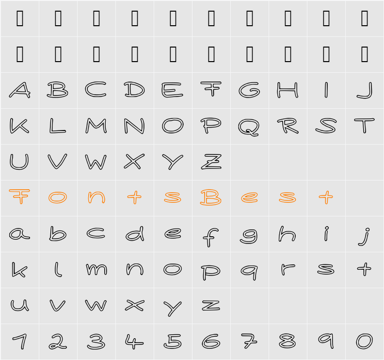 Paper Plane Hollow Character Map