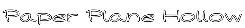 Paper Plane Hollow Font Image